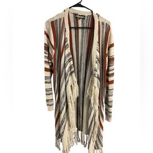 Absolutely Famous Multicolor Fringe Cardigan